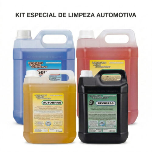 Kit Profissional de Limpeza Pesada Automotiva – 4 Itens (20 Litros)